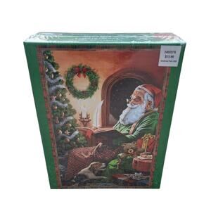 Christmas Party Oversized Puzzle 1000 Pieces Santa Brother Sister Design Studio